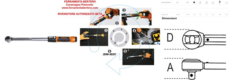 BETA 666/5 QUADRO 3/8 DINAMOMETRICA
