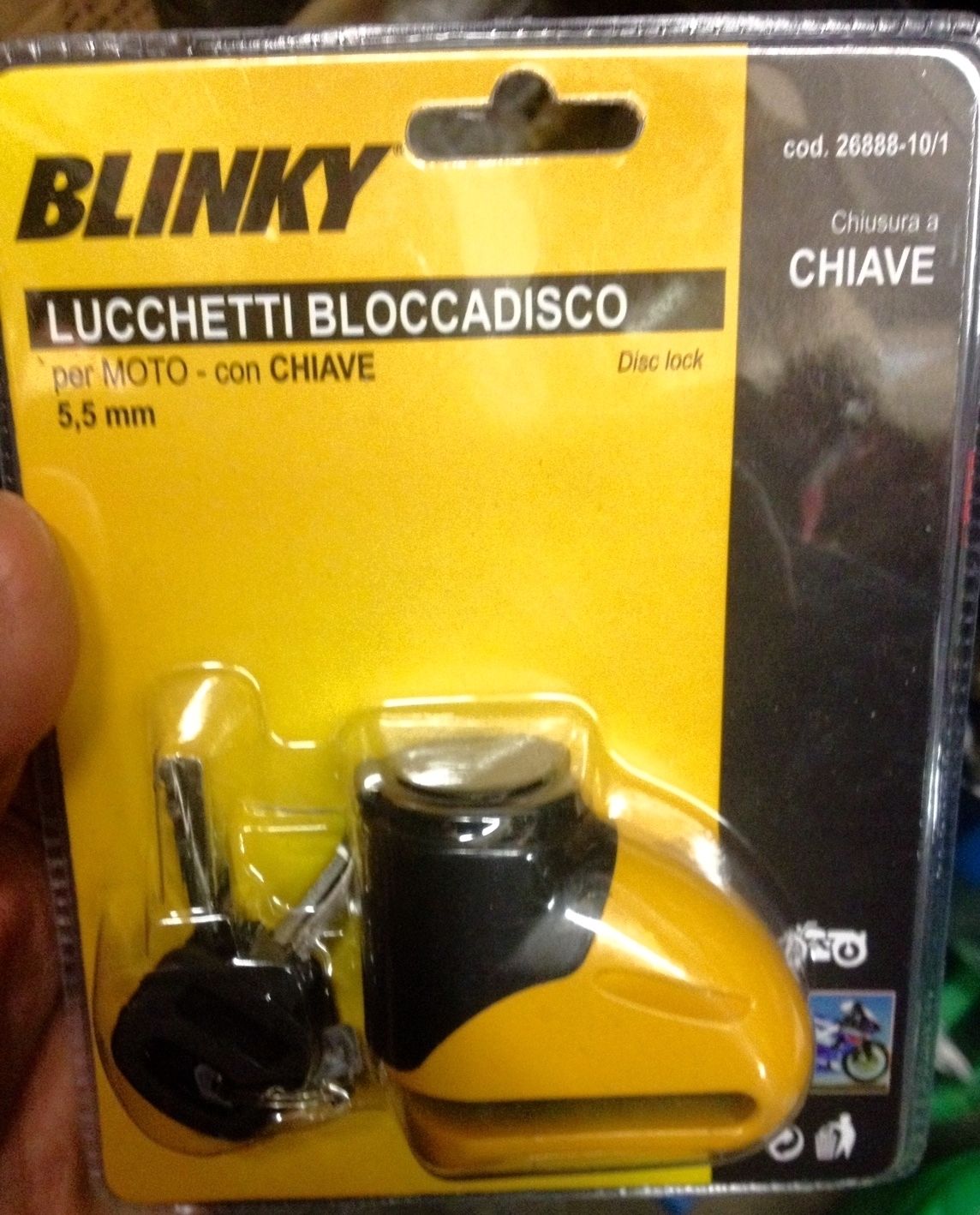 LUCCHETTO BLOCCADISCO MOTO SCOOTER  LOCK ANTIFURTO BLOCCA DISCO