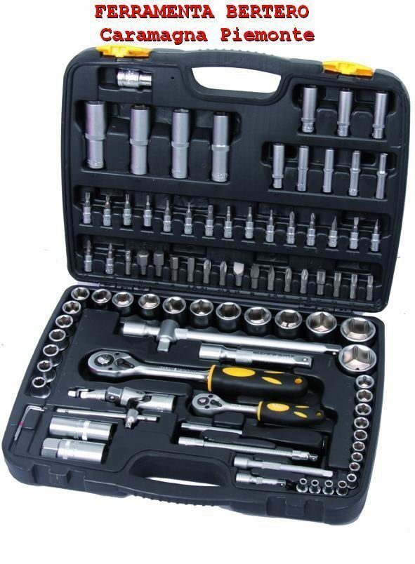 SET BUSSOLE CRV -EXAGONAL VIGOR IN VALIGETTA - CASSETTA 94 pezzi 1/4"-1/2"