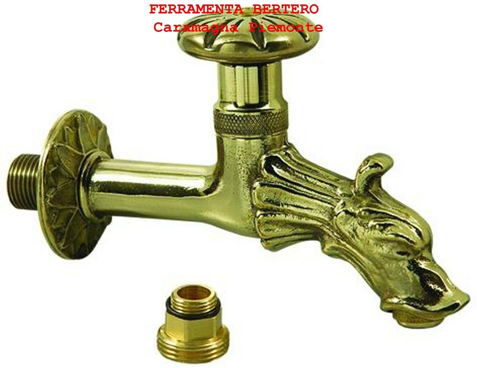 RUBINETTO ARTISTICO FONTANE GIARDINO ORTO OTTONE TIPO A LEVA ROSONE ATT. 1/2"