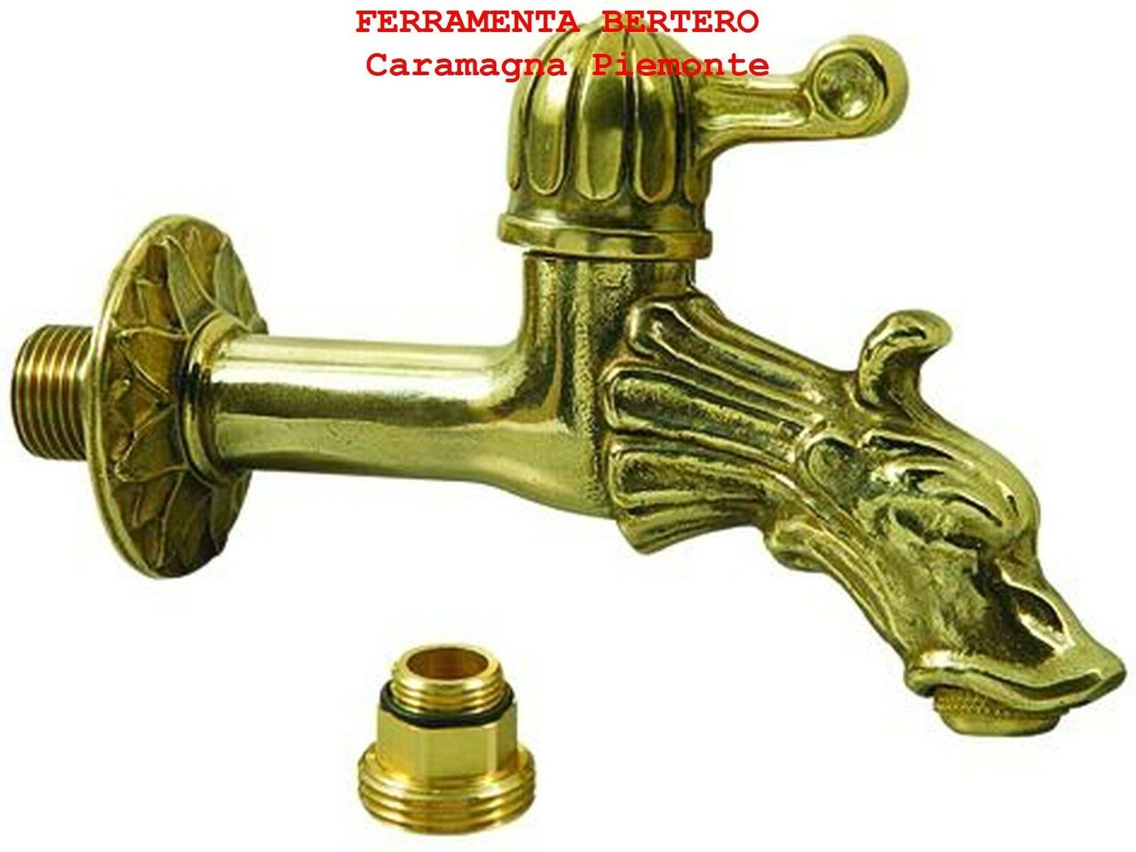 RUBINETTO ARTISTICO FONTANE GIARDINO ORTO OTTONE TIPO VOLANO ROSONE ATT. 1/2"