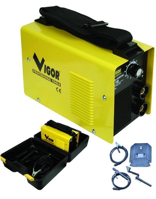 SALDATRICE VIGOR INVERTER 140 CORRENTE SALDATURA AMP.10-120A ELETTRODI 1,6 -3