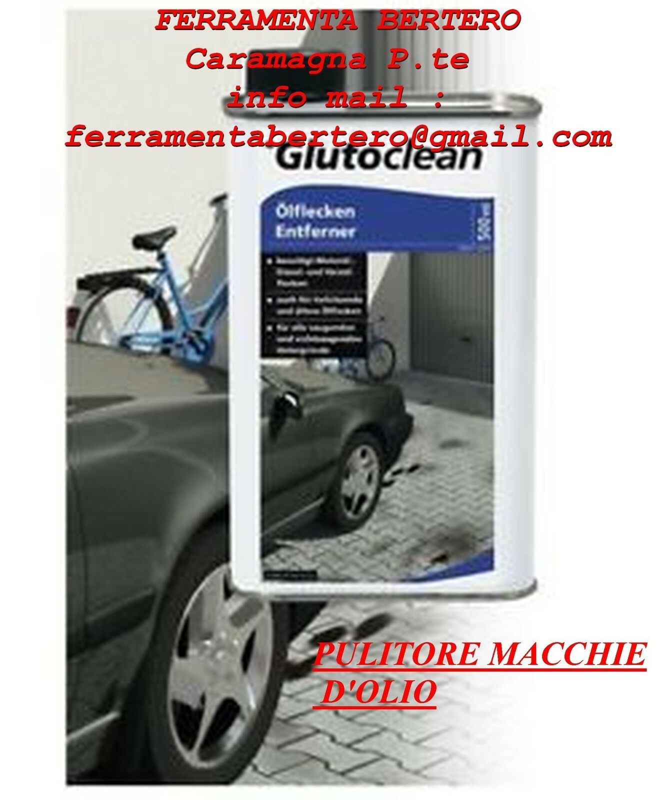 PULITORE MACCHIE OLIO  elimina macchie olio motore gasolio nafta grasso 500 ml