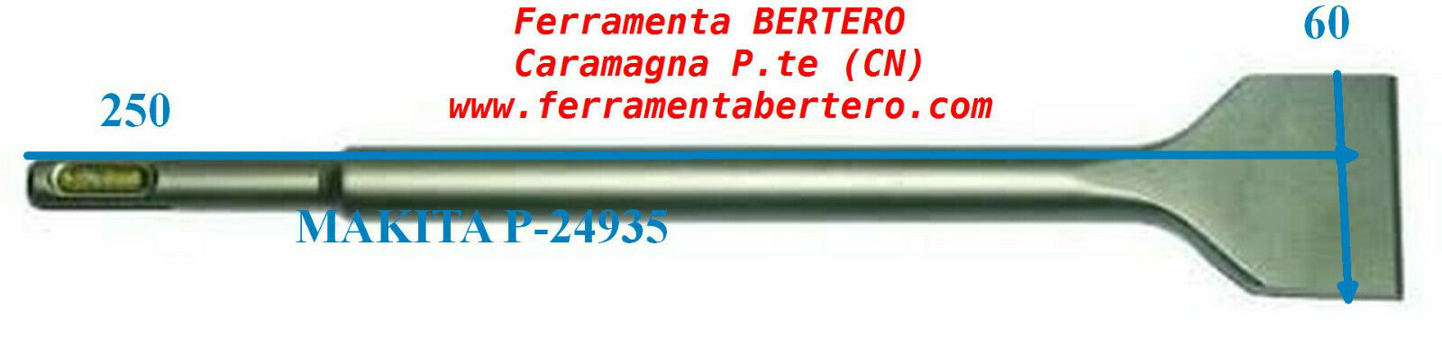 Makita P-24935 - Asfalto scalpello SDS-Plus di qualitÃ  superiore Longlife 60X250