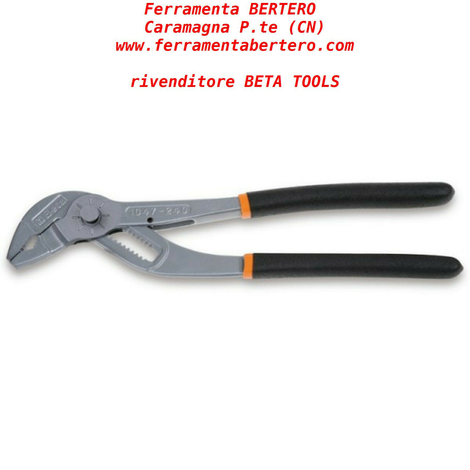 Pinza pinze regolabile Beta Tools 1047 240 mm con pulsante utensile idraulico