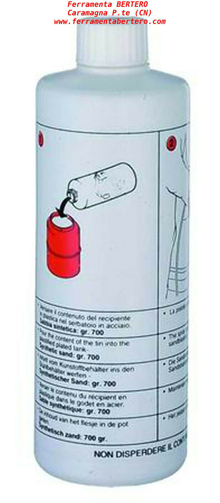 SABBIA SINTETICA ANI IN BARATTOLO GR. 700 per pistola sabbiatrice sabbiatura 