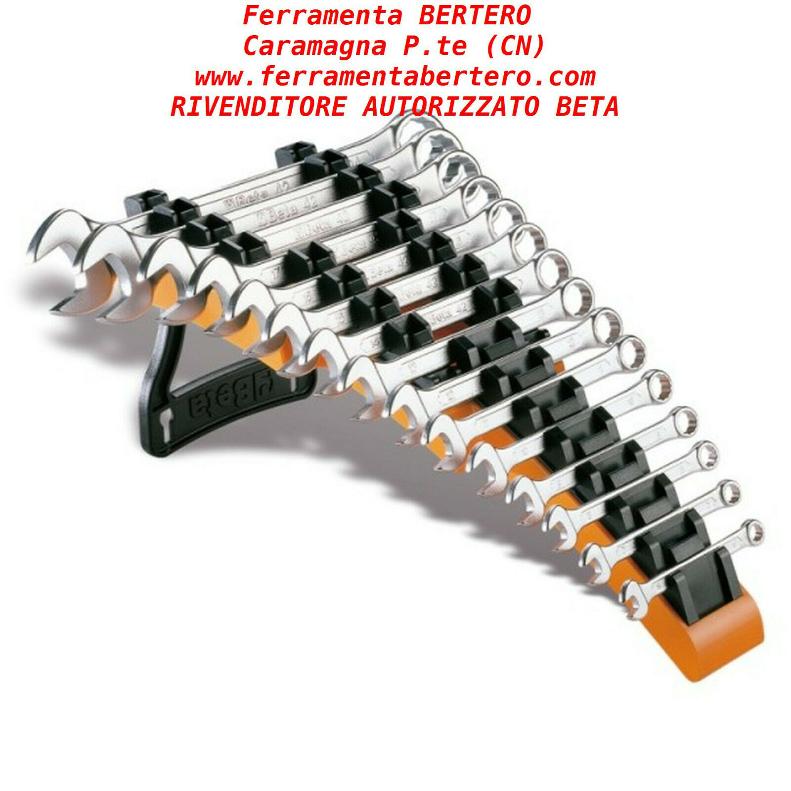 Serie set 15 chiavi Beta Tools 42/SP15 combinate forchetta poligonali supporto