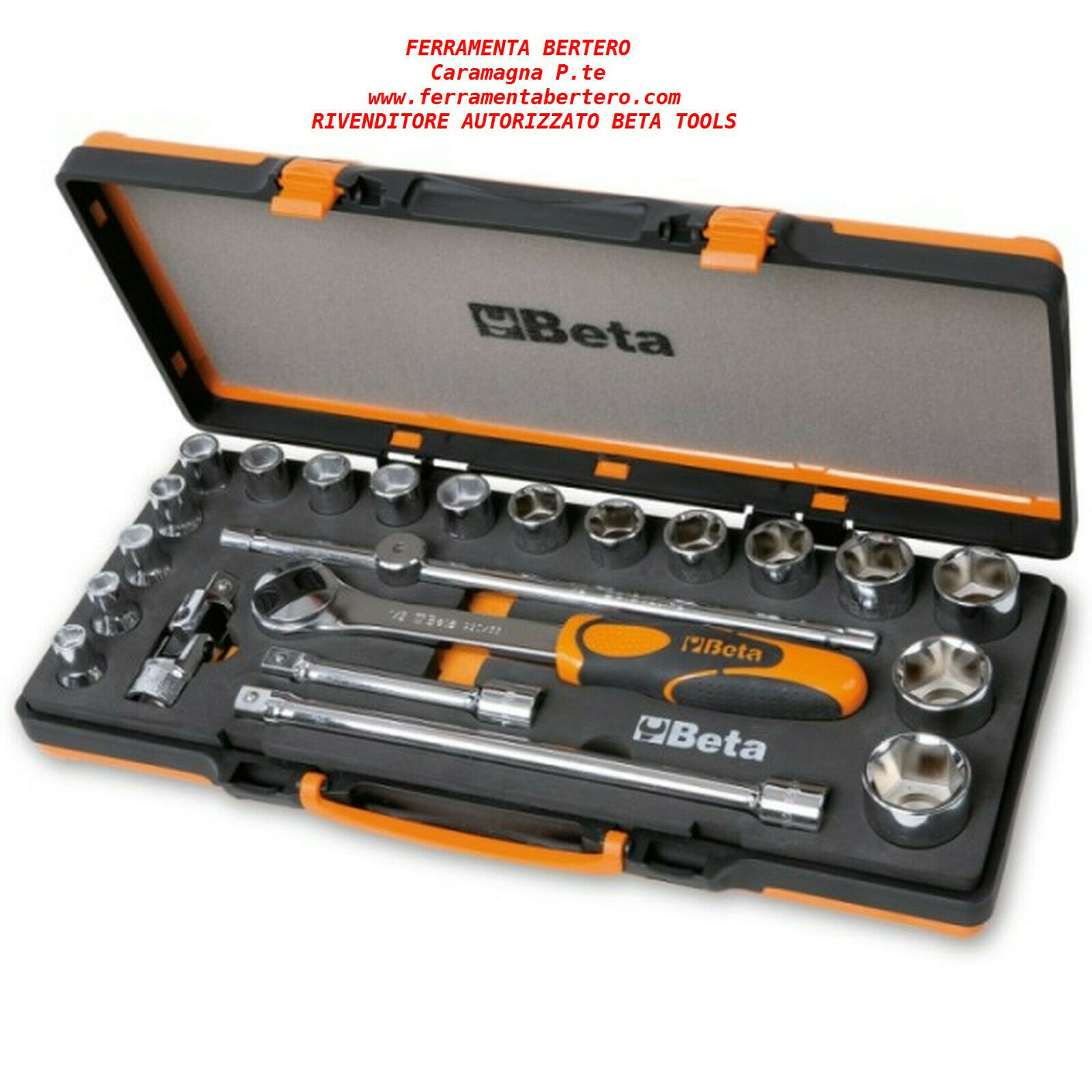 Beta serie 17 chiavi a bussola 1/2" con 5 accessori e valigietta Mod. 920A/C17M