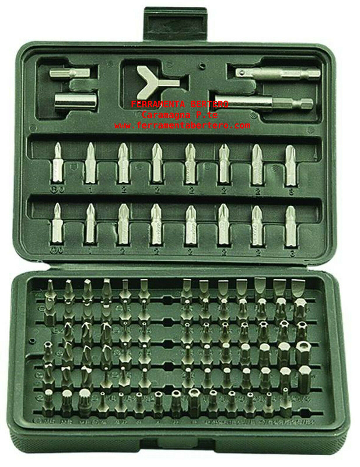 SET DI 100 INSERTI PUNTE CACCIAVITE AVVITATORE CROMO VANADIO TORX SICUREZZA