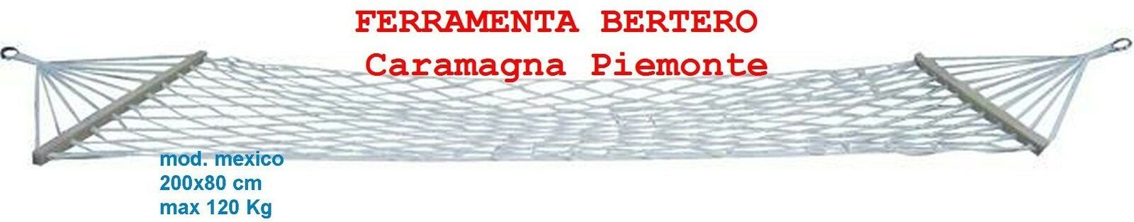 AMACA AMACHE BLINKY MOD.MEXICO A RETE CORDA POLIESTERE COTONE AS.LEGN CM. 200X80