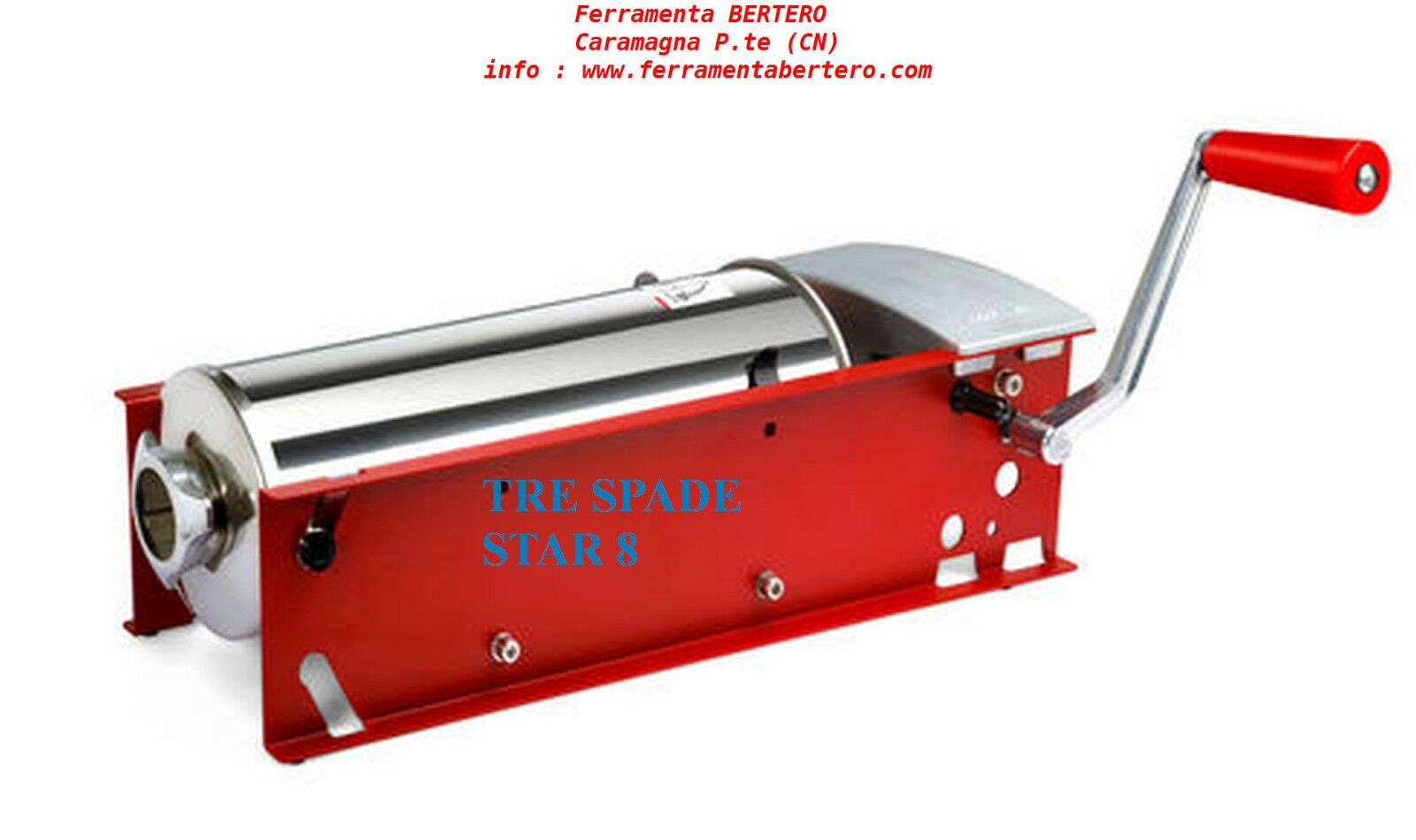 Insaccatrice manuale 3 Tre Spade Star 8 smaltata acciaio inox 8 KG 