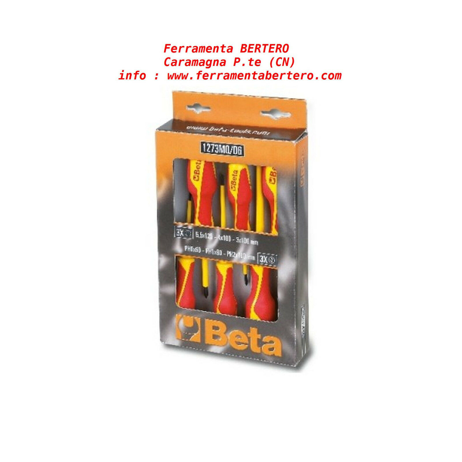 Serie kit 6 giravite isolati 1000V Beta Tools 1273MQ/D6 parallelo Phillips