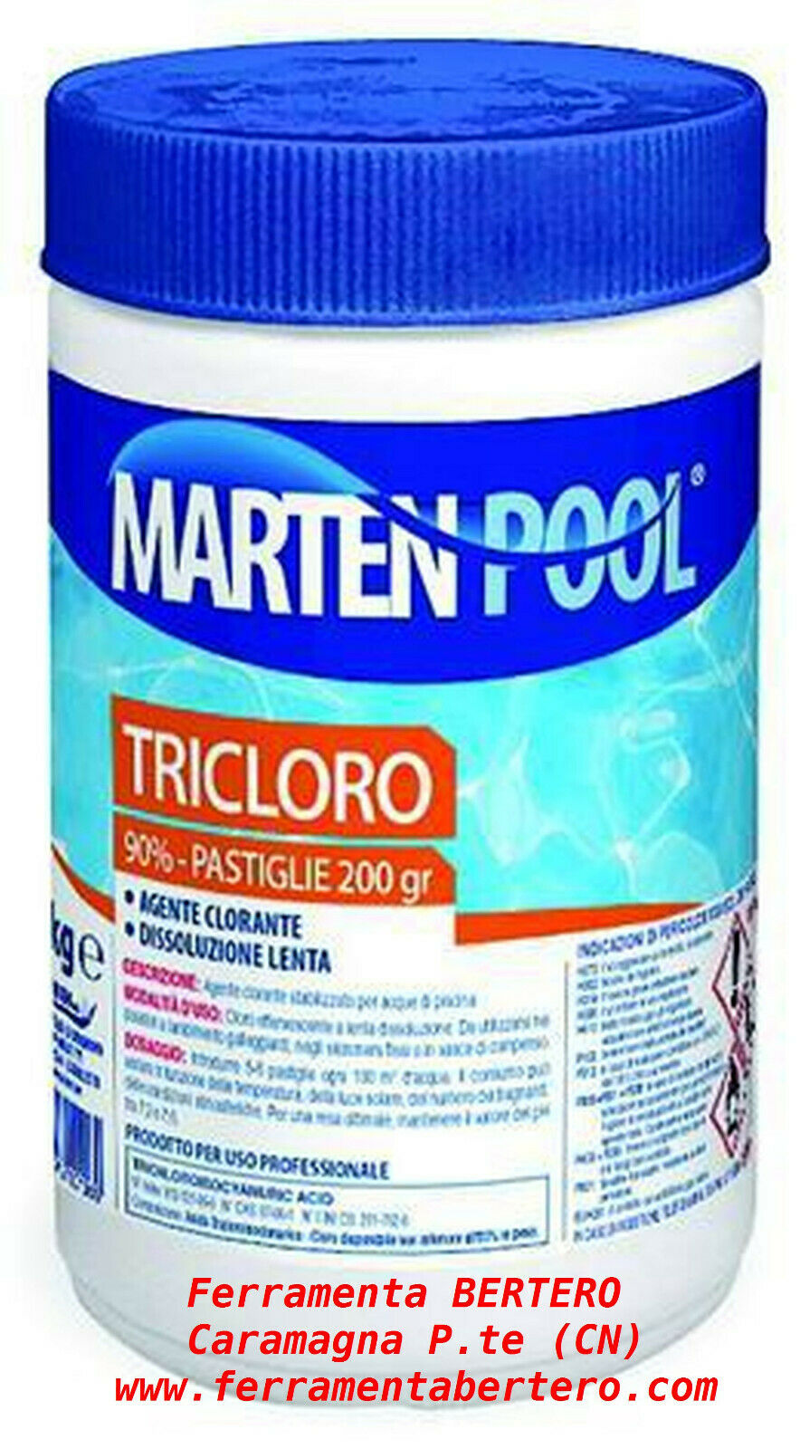 TRICLORO IN PASTIGLIA PER PISCINE 3 AZIONI CONF DA 1KG CLORO ANTIALGA FLOCCULANT