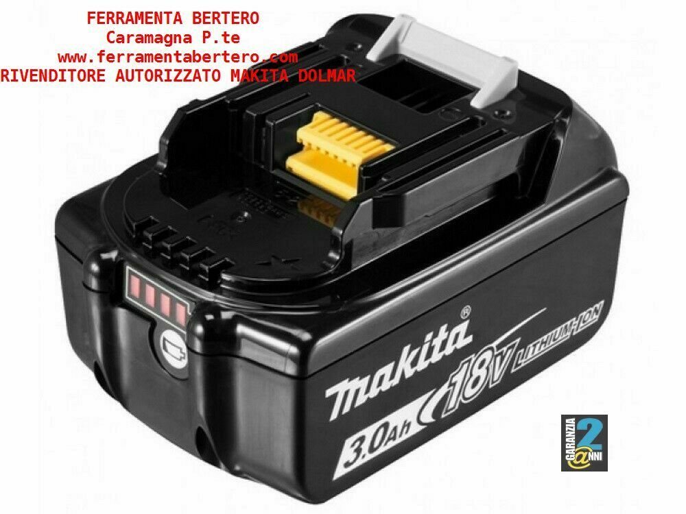 BATTERIA MAKITA BL 1830 B 18 VOLT 3.0 Ah ORIGINALE CON LED INDICATORE DI LIVELLO