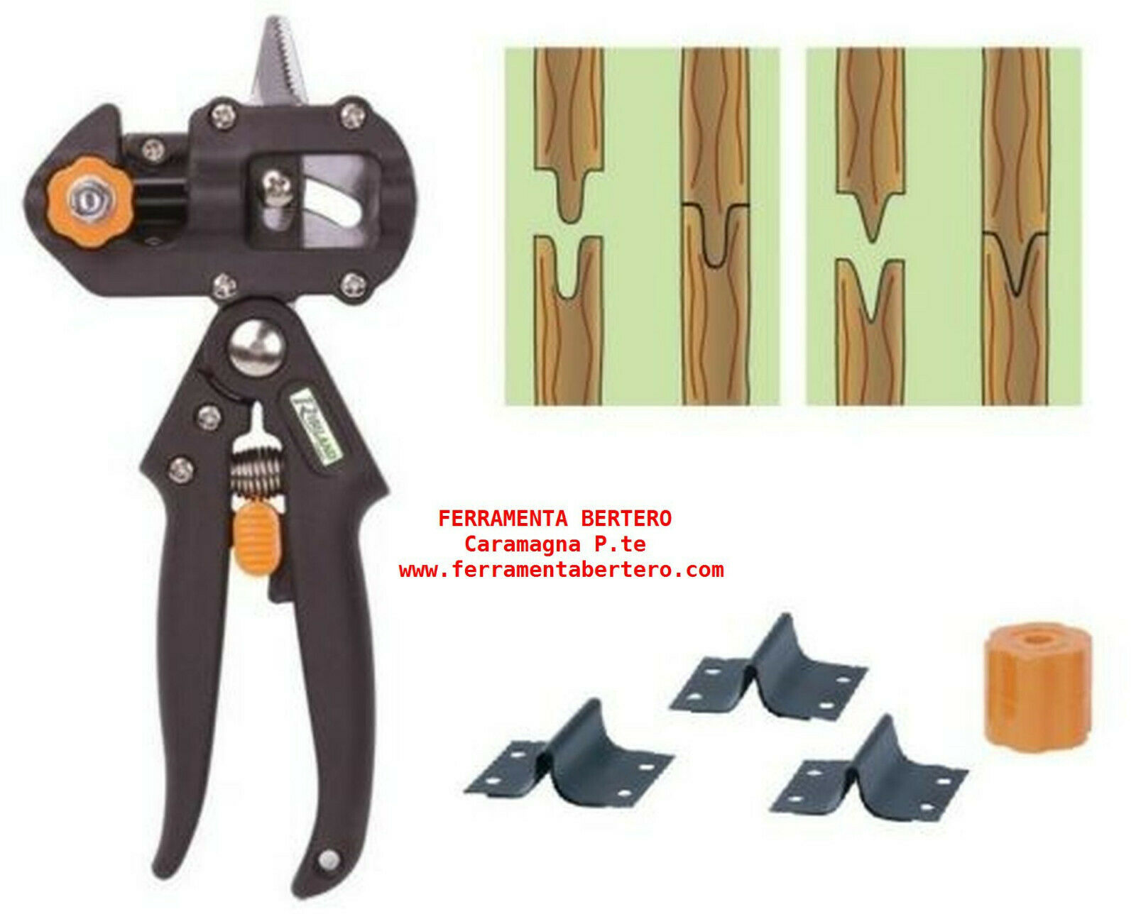 INNESTATRICE MANUALE CON 3 LAME RIBILAND FORBICE PER INNESTI INNESTO INNESTARE