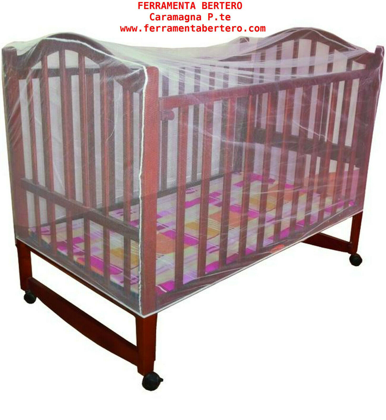 ZANZARIERE PER LETTINO CULLA BIMBI BAMBINI BLINKY BIANCA 160X80X80H